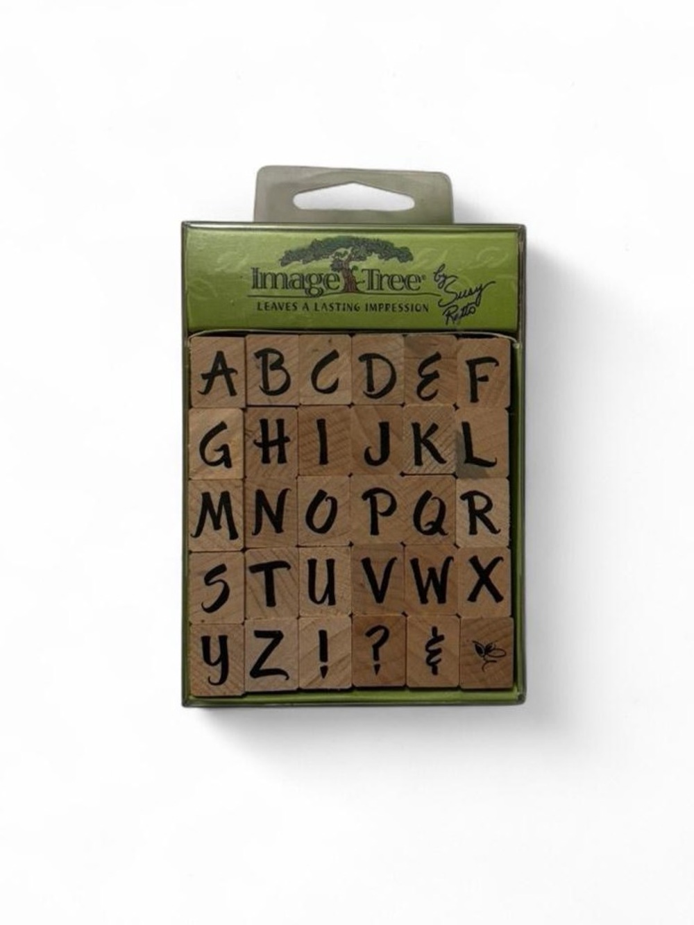 Image Tree Brush Alphabet Rubber Stamp Set Susy Ratto Wooden 30 Piece